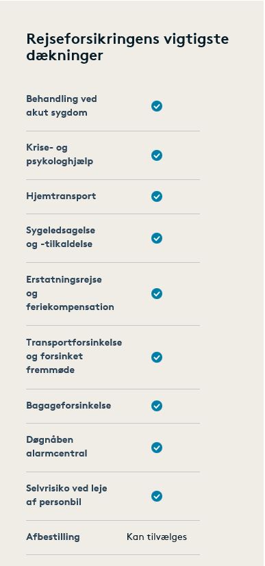 Rejseforsikringsskema